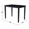 International Concepts Rectangle Solid Wood Top Table, Black, 48 W, 30 L, 36 in H, Wood, Black K46-3048-36S - alternate 5
